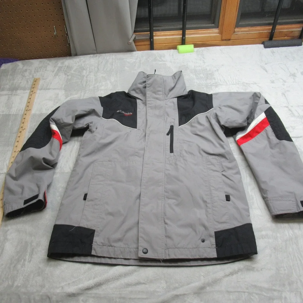 Columbia Jacket Youth XL 18/20 Gray Vertex Removable Liner Skiing Snowboard 3in1